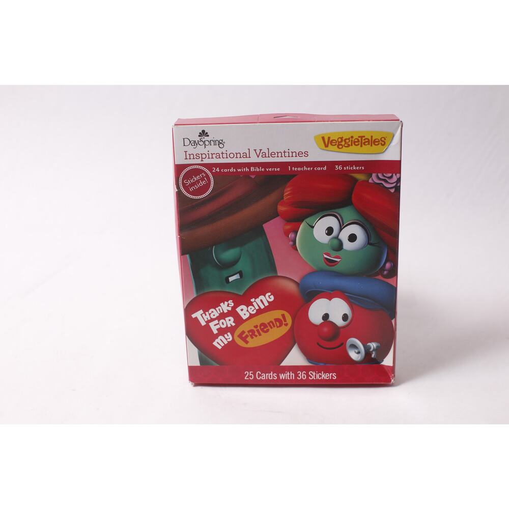 VeggieTales Inspirational Valentines DaySpring Cards Stickers ~ 260304-WH 1026